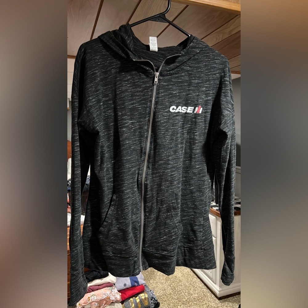 Case lightweight Hooded zipper sweater